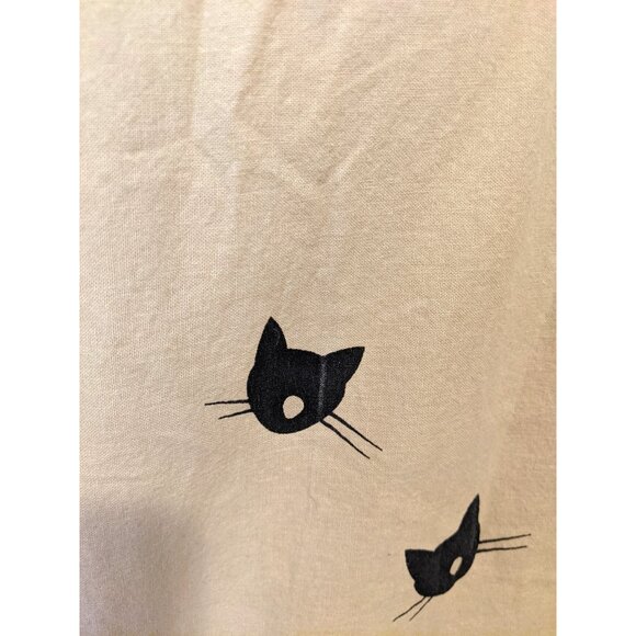 Miss Look Womens V Neck Cat Print T Shirt Dress Beige Summer Casual Comfy Sz L - Picture 7 of 9